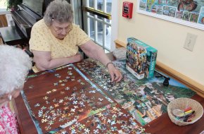 Residents enjoy doing puzzles